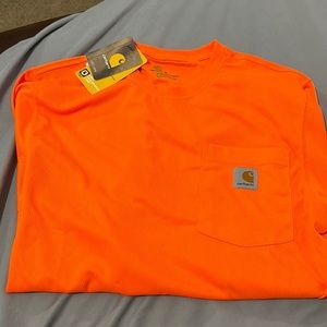 orange long sleeve mens shirt.
